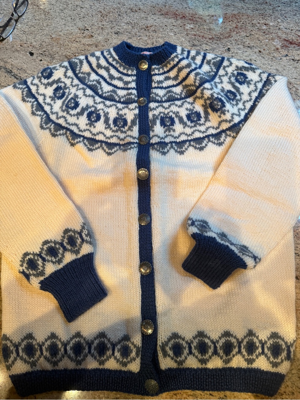 Vintage 60s Norwegian Wool Nordic Cardigan From SIRIL Sweater, OSLO Unisex